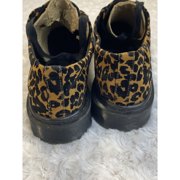 Fergalicious Lug Bottom Oxfords Size 8.5 Marvin Cheetah Print Tie Faux Suede - Picture 3 of 9